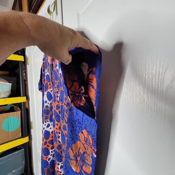 Womens House Dress ONE SIZE fits most Kaftan Beach CoverUp Cotton Colorful NEW - Picture 4 of 7